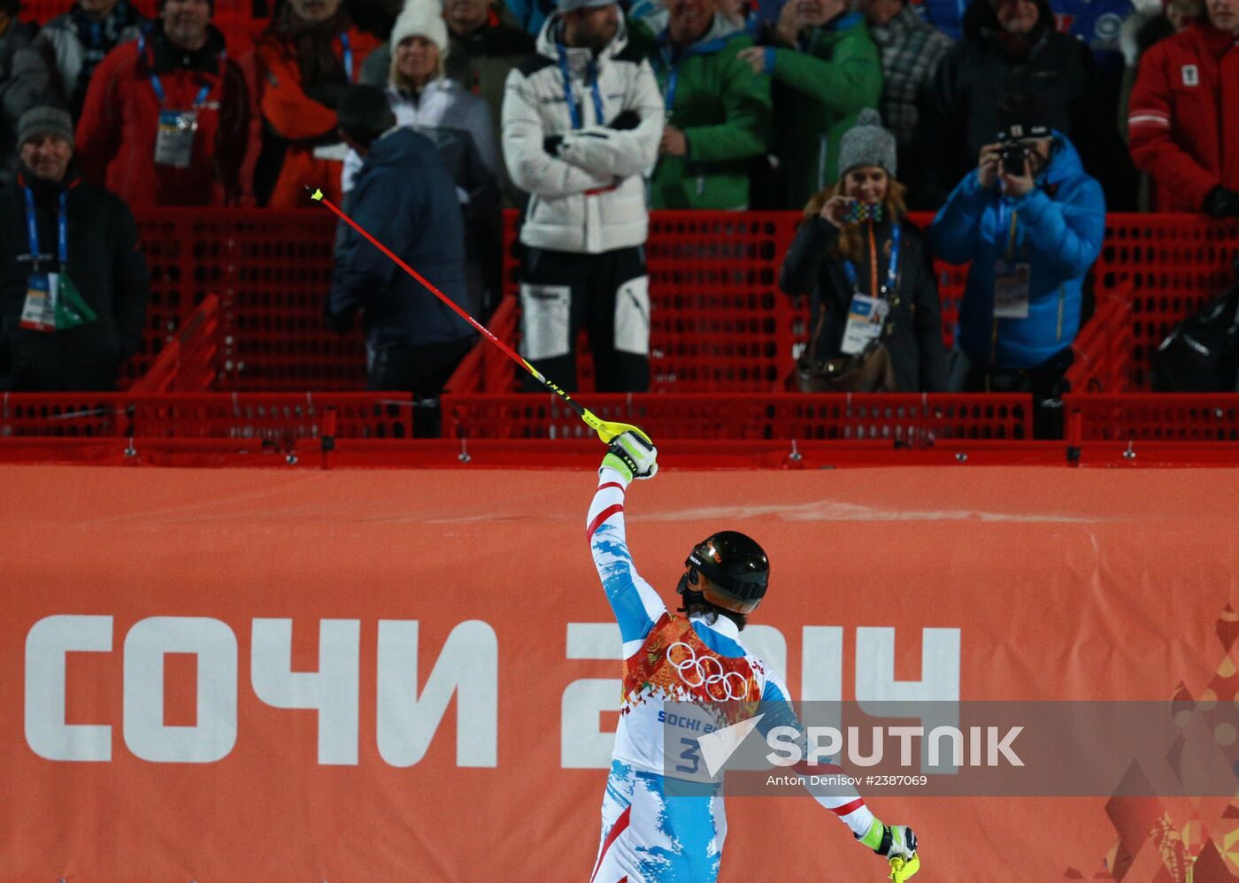 2014 Winter Olympics. Alpine skiing. Men. Slalom