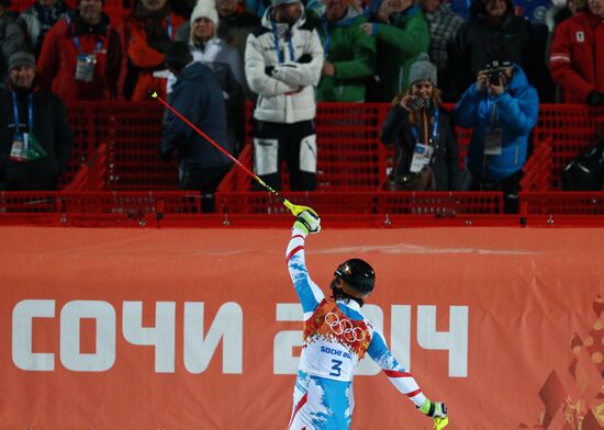 2014 Winter Olympics. Alpine skiing. Men. Slalom