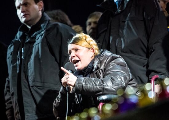 Yulia Tymoshenko arrives in Kiev