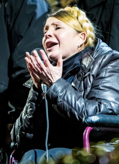 Yulia Tymoshenko arrives in Kiev