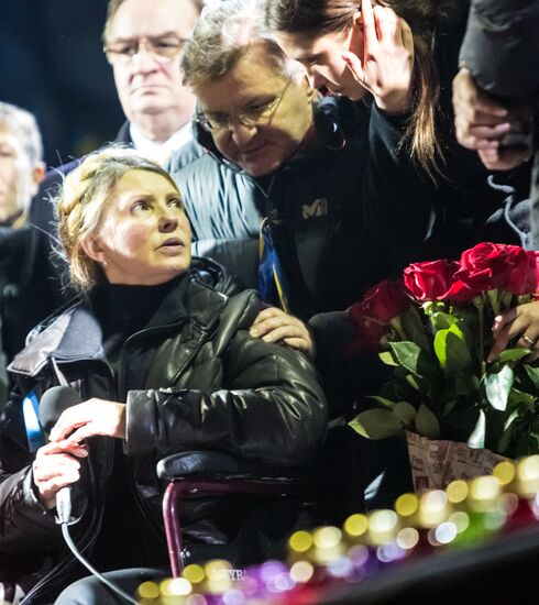 Yulia Tymoshenko arrives in Kiev