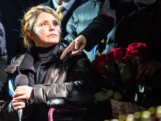 Yulia Tymoshenko arrives in Kiev