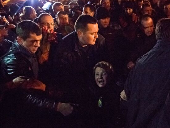 Yulia Tymoshenko arrives in Kiev
