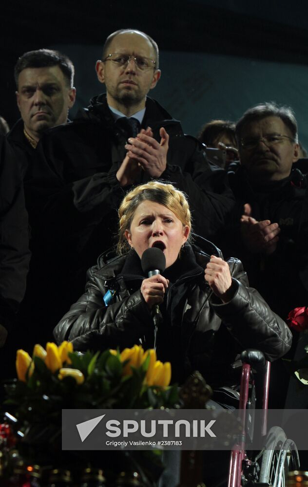 Yulia Tymoshenko arrives in Kiev