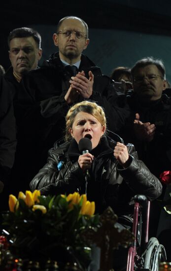 Yulia Tymoshenko arrives in Kiev