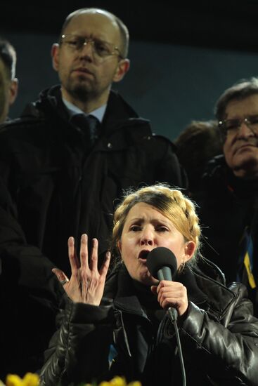 Yulia Tymoshenko arrives in Kiev