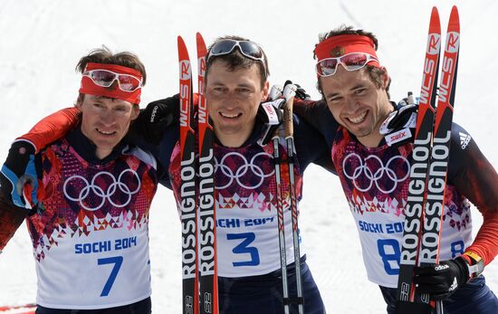 2014 Winter Olympics. Cross-country skiing. Men. Mass start race