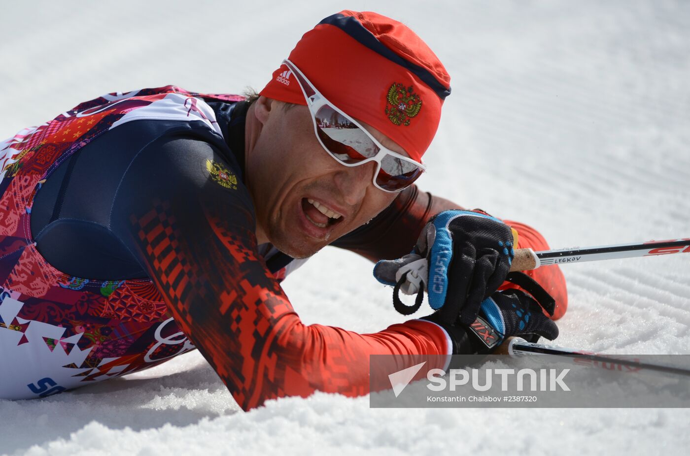 2014 Winter Olympics. Cross-country skiing. Men. Mass start race