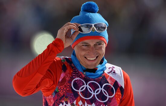 2014 Winter Olympics. Cross-country skiing. Men. Mass start race