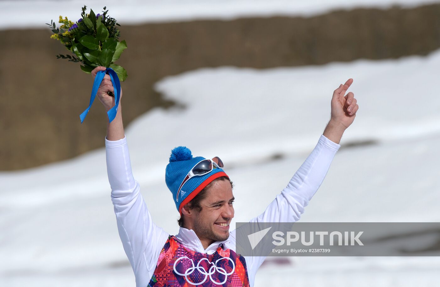 2014 Winter Olympics. Cross-country skiing. Men. Mass start race