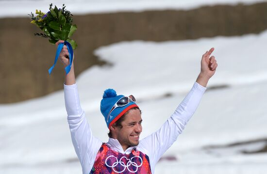 2014 Winter Olympics. Cross-country skiing. Men. Mass start race