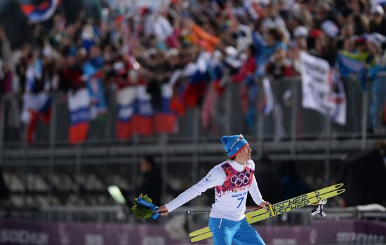 2014 Winter Olympics. Cross-country skiing. Men. Mass start race