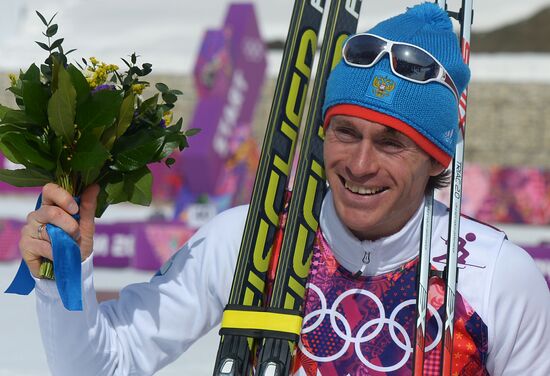 2014 Winter Olympics. Cross-country skiing. Men. Mass start race