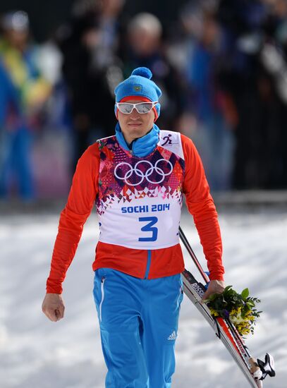 2014 Winter Olympics. Cross-country skiing. Men. Mass start race