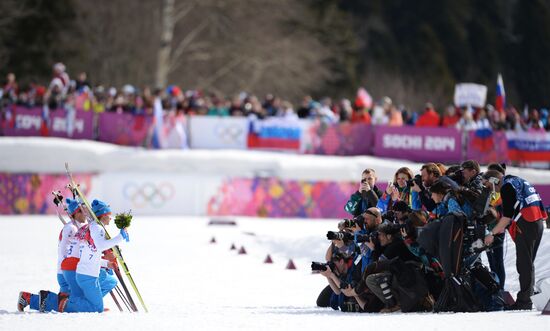 2014 Winter Olympics. Cross-country skiing. Men. Mass start race