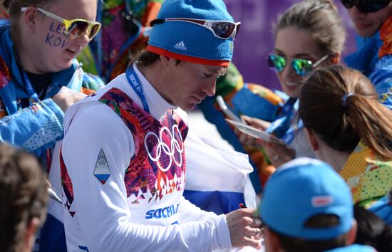 2014 Winter Olympics. Cross-country skiing. Men. Mass start race