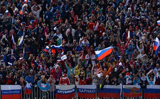 2014 Winter Olympics. Cross-country skiing. Men. Mass start race