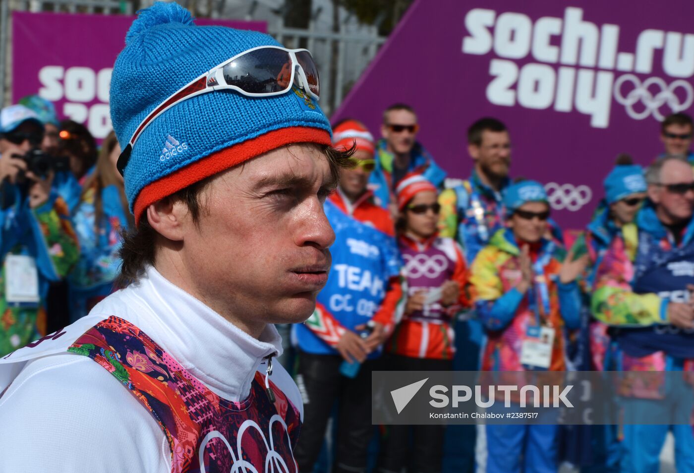 2014 Winter Olympics. Cross-country skiing. Men. Mass start race