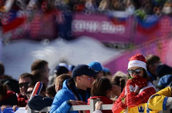 2014 Winter Olympics. Cross-country skiing. Men. Mass start race