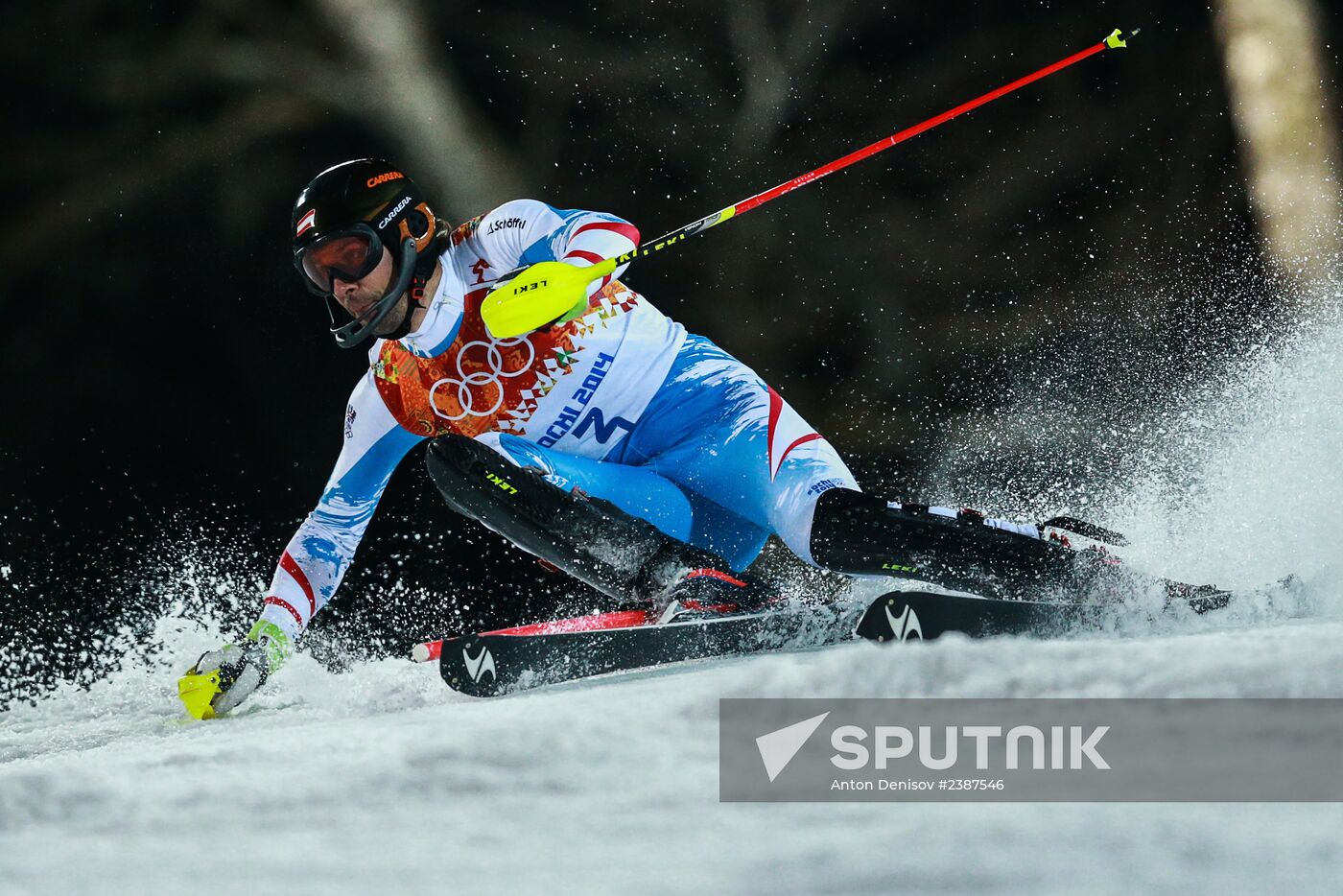 2014 Winter Olympics. Alpine skiing. Men. Slalom