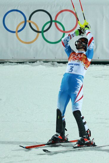 2014 Winter Olympics. Alpine skiing. Men. Slalom