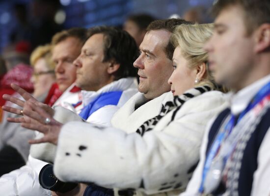 Dmitry Medvedev at closing ceremony of XXII Olympic Winter Games in Sochi