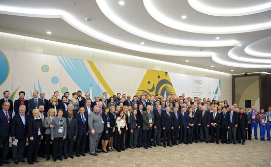 Vladimir Putin during award ceremony for Russian Olympic medalists in Sochi