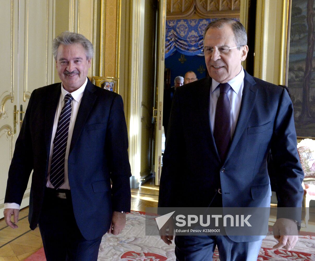 Meeting of Russia's, Luxemburg's foreign ministers