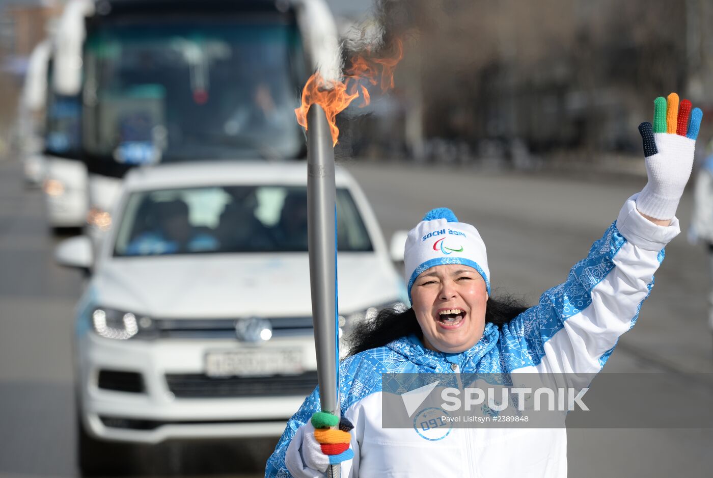 Paralympic torch relay. Yekaterinburg