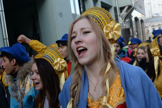 Maslenitsa parade in Moscow