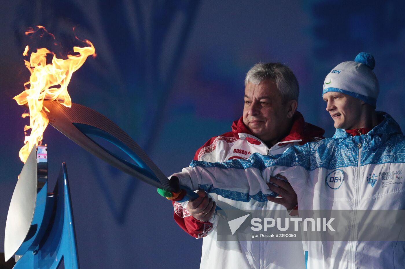 Paralympic torch relay. St Petersburg