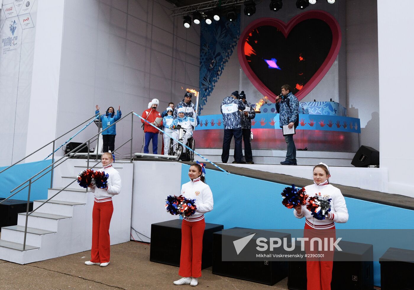 Sochi 2014 Paralympic torch relay. Moscow