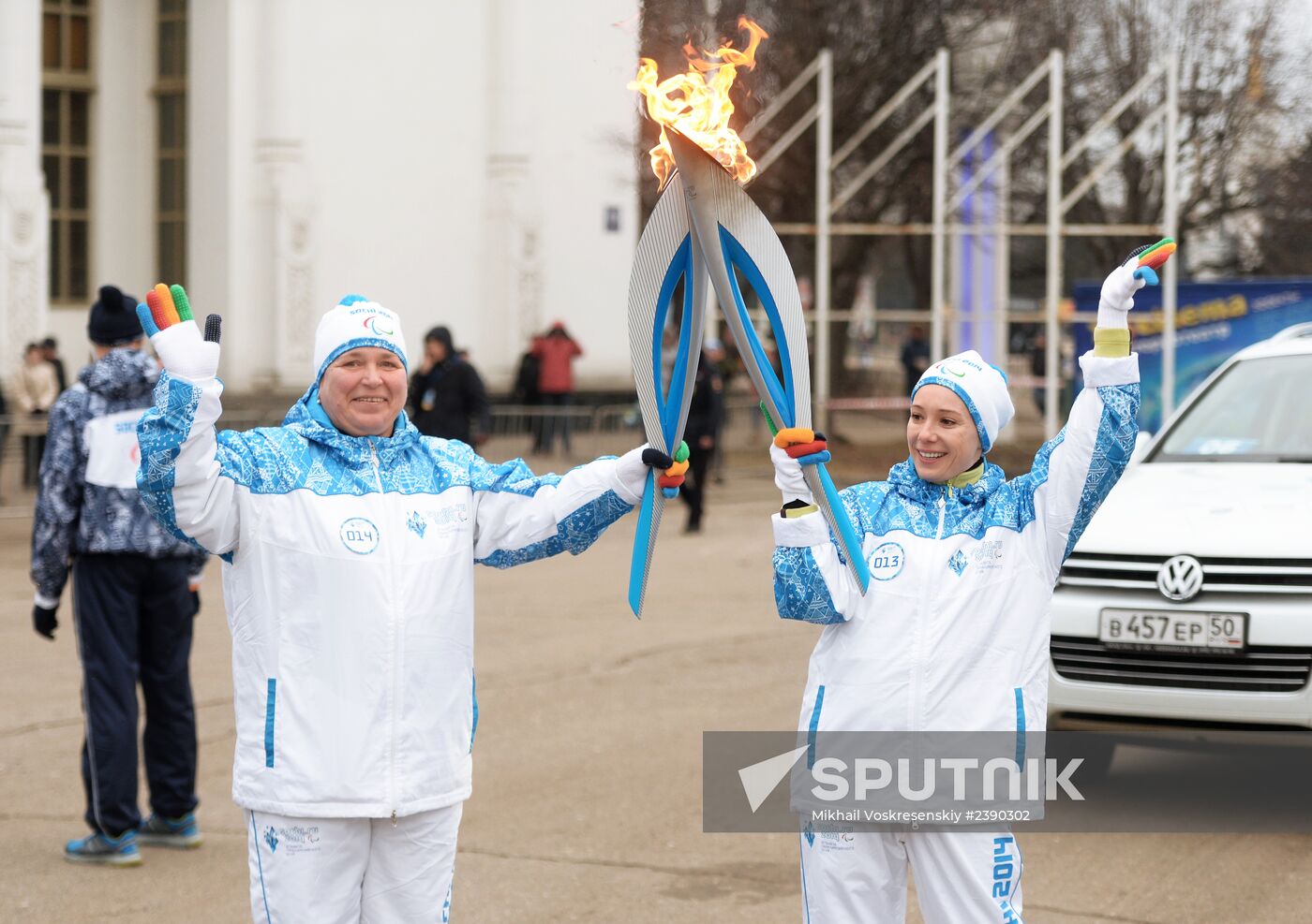 Sochi 2014 Paralympic torch relay. Moscow
