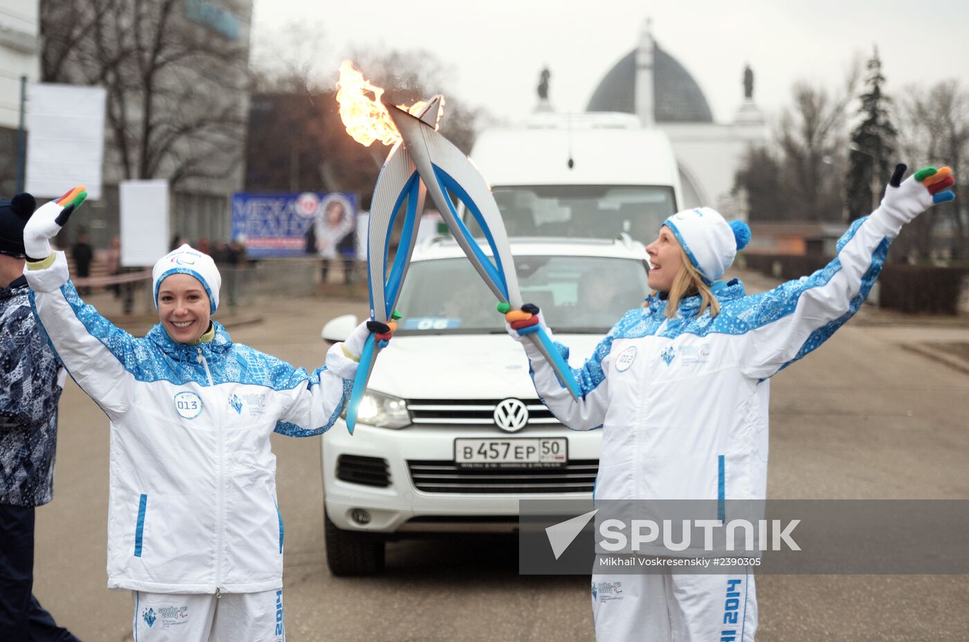 Sochi 2014 Paralympic torch relay. Moscow