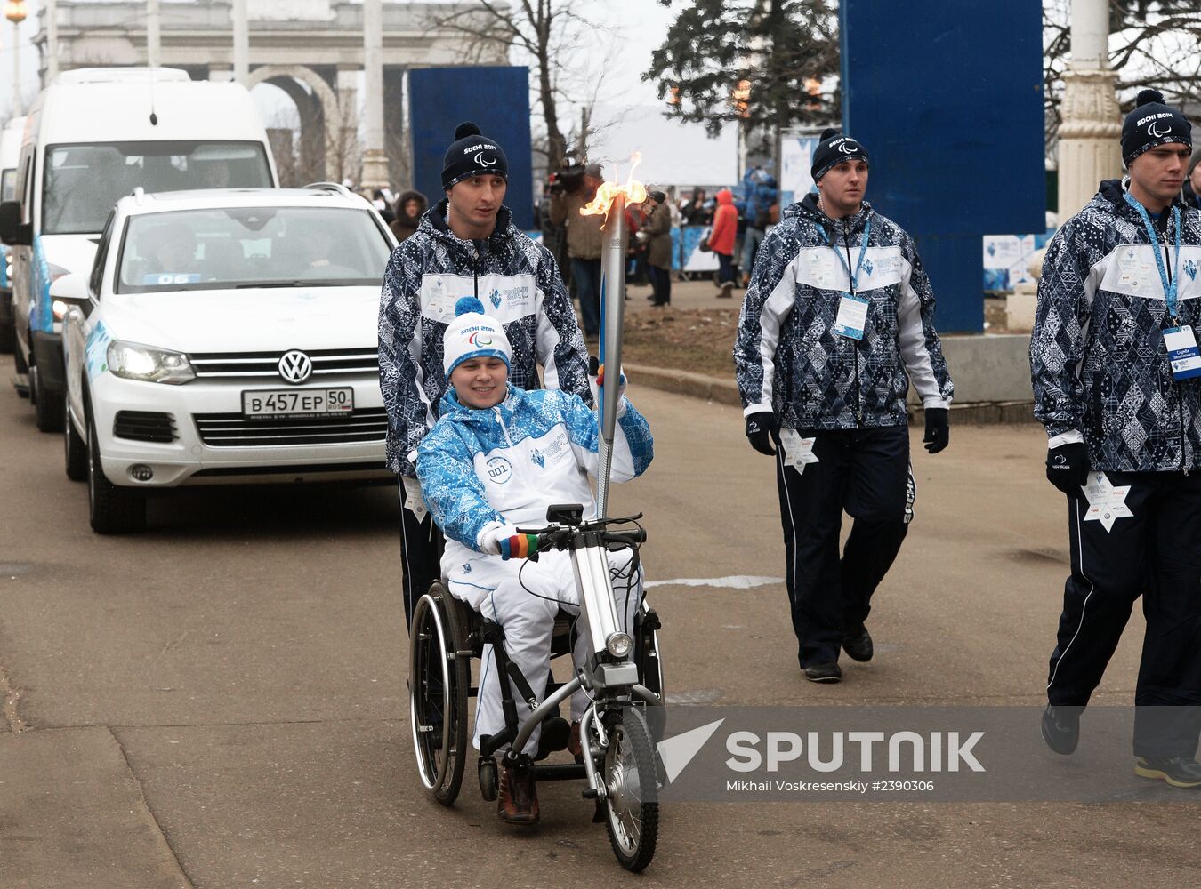 Sochi 2014 Paralympic torch relay. Moscow
