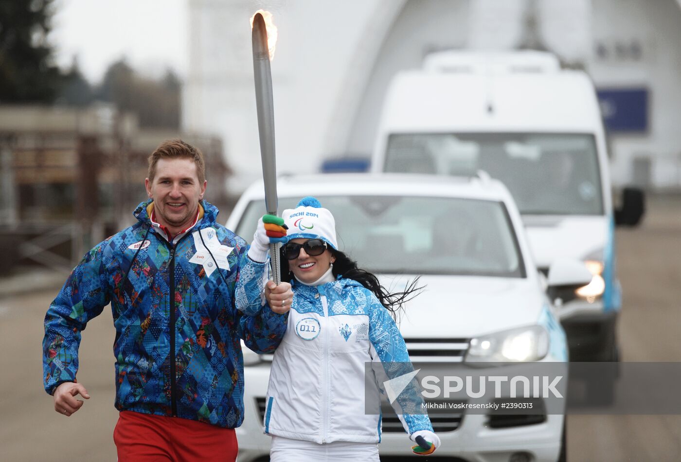 Sochi 2014 Paralympic torch relay. Moscow