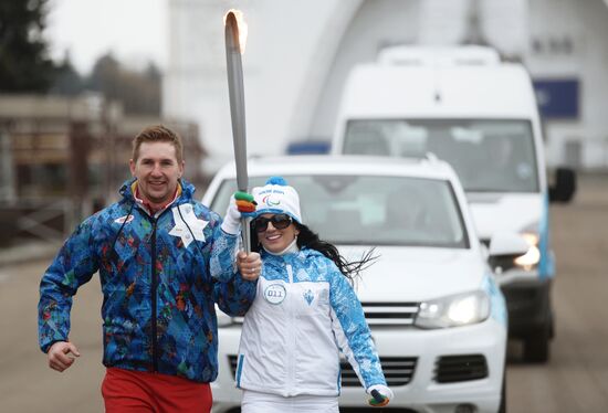 Sochi 2014 Paralympic torch relay. Moscow