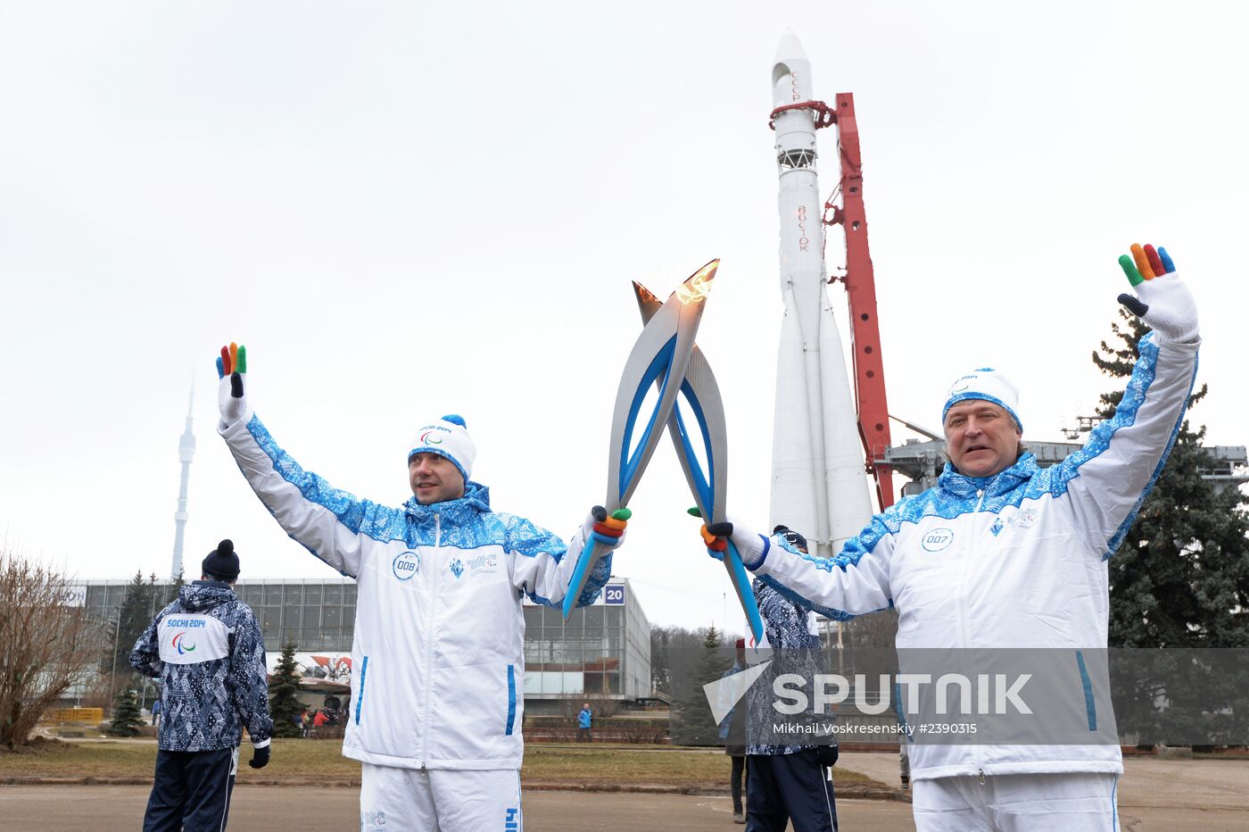 Sochi 2014 Paralympic torch relay. Moscow