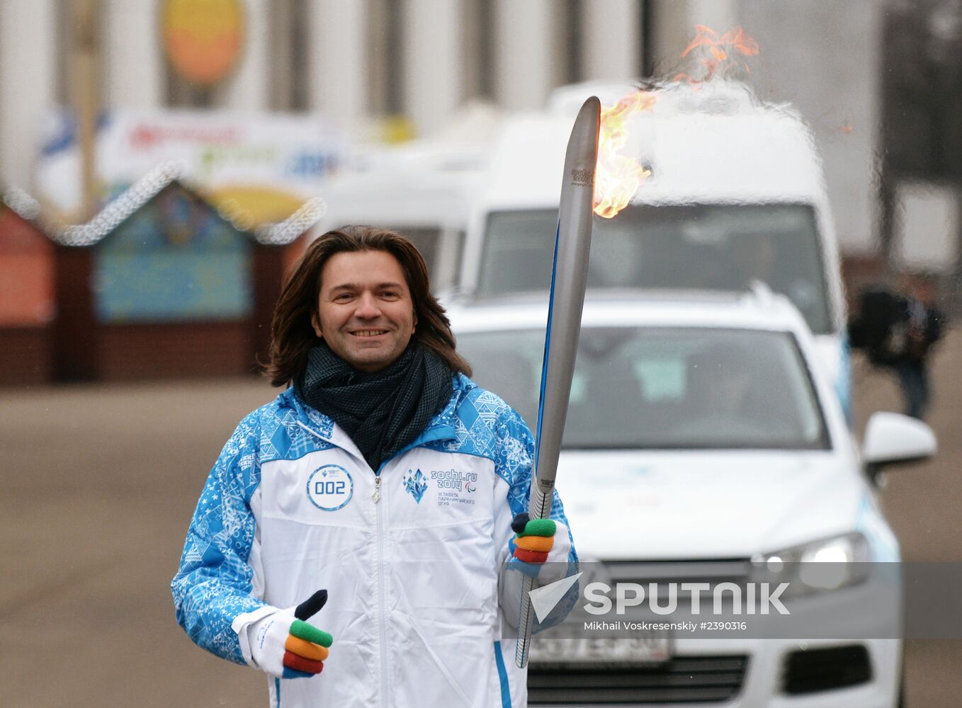 Sochi 2014 Paralympic torch relay. Moscow