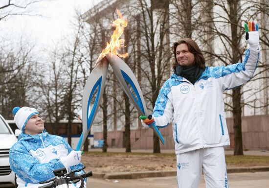 Sochi 2014 Paralympic torch relay. Moscow
