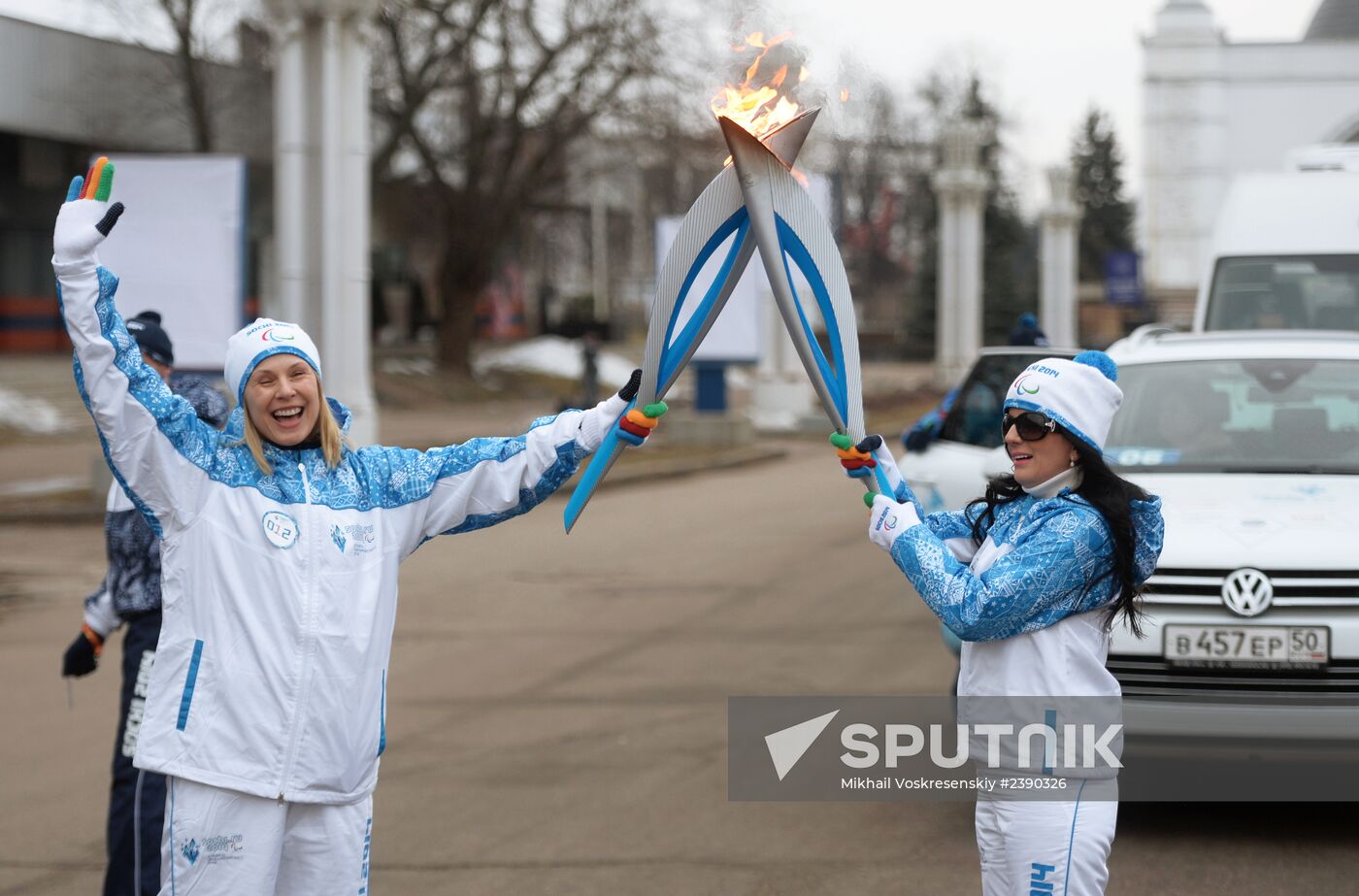 Sochi 2014 Paralympic torch relay. Moscow