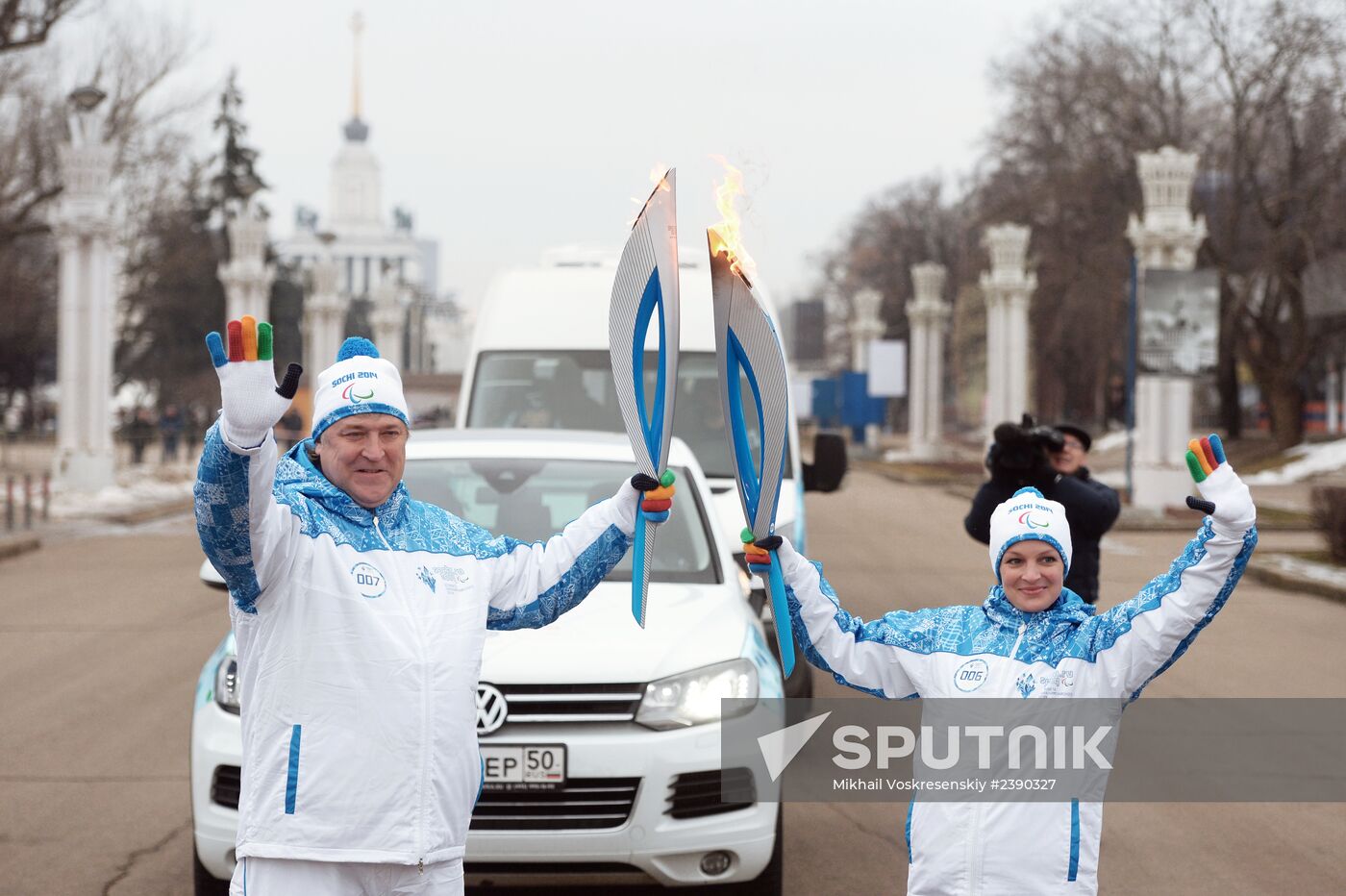 Sochi 2014 Paralympic torch relay. Moscow