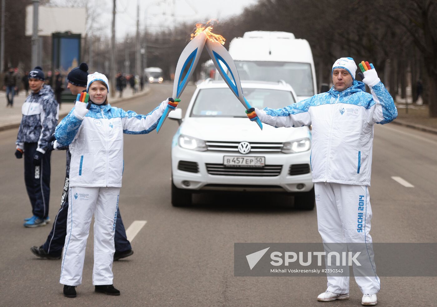 Sochi 2014 Paralympic torch relay. Moscow