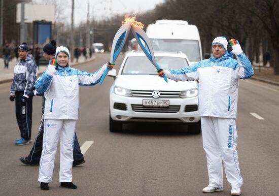 Sochi 2014 Paralympic torch relay. Moscow