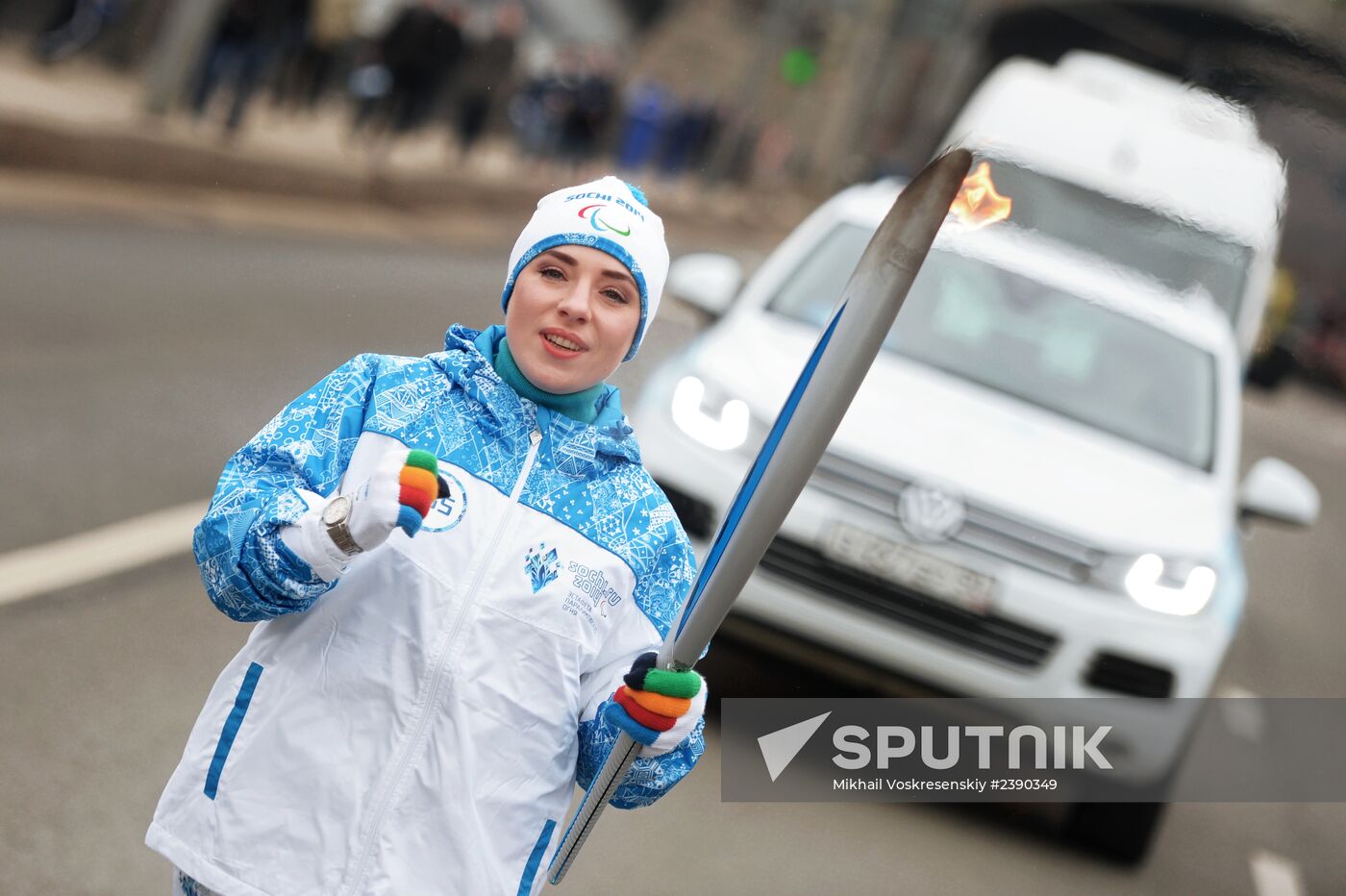 Sochi 2014 Paralympic torch relay. Moscow