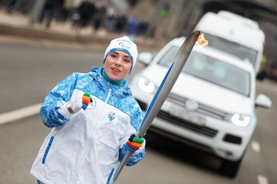 Sochi 2014 Paralympic torch relay. Moscow