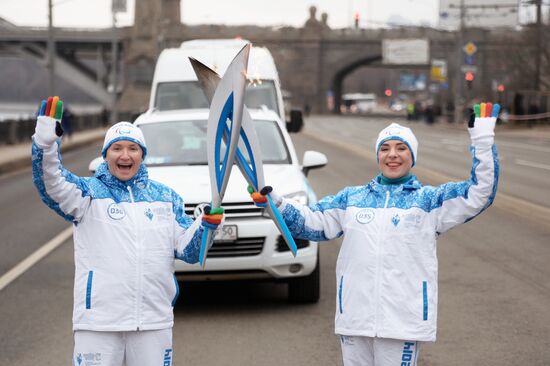Sochi 2014 Paralympic torch relay. Moscow