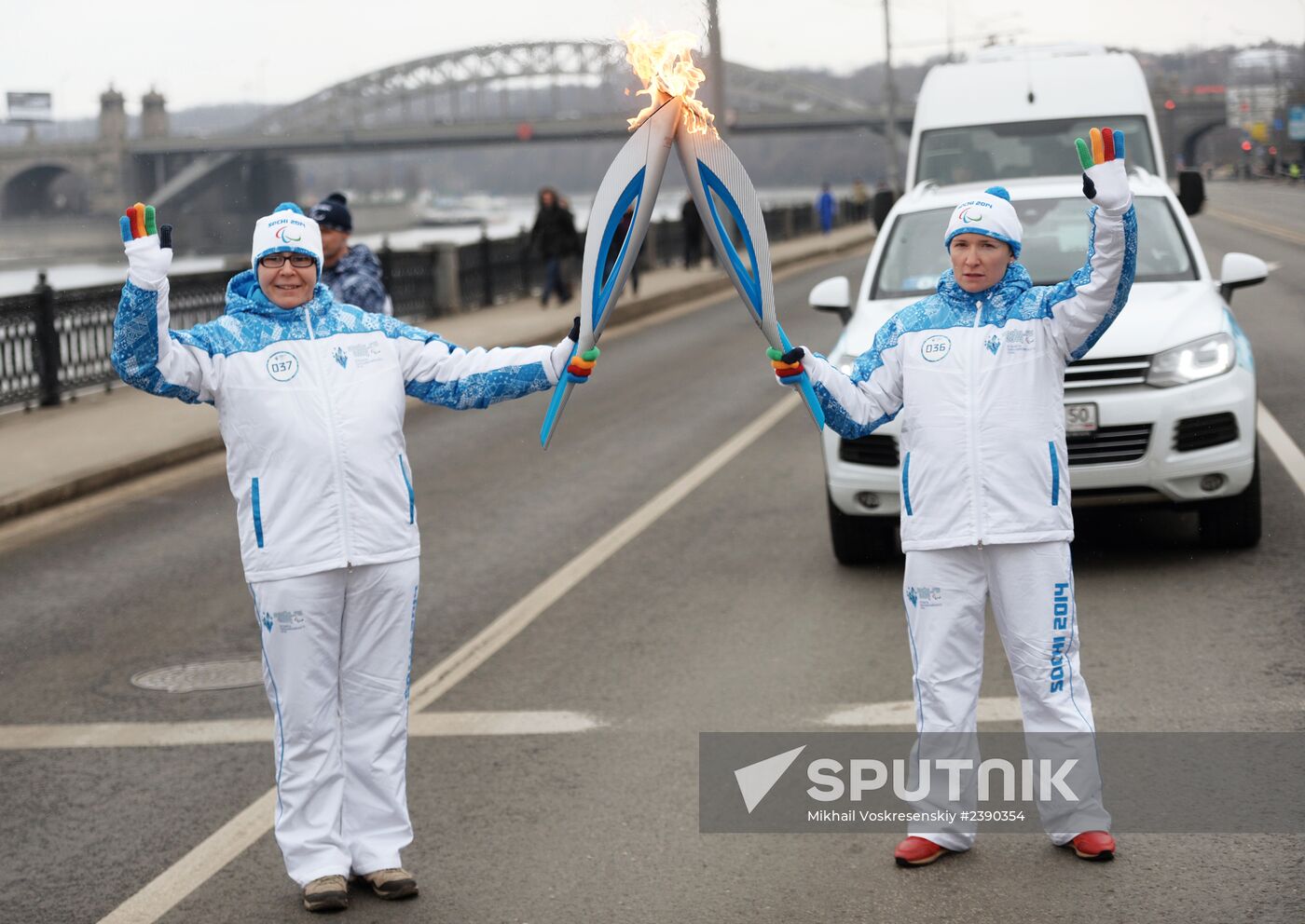 Sochi 2014 Paralympic torch relay. Moscow