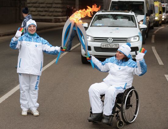 Sochi 2014 Paralympic torch relay. Moscow