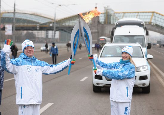 Sochi 2014 Paralympic torch relay. Moscow